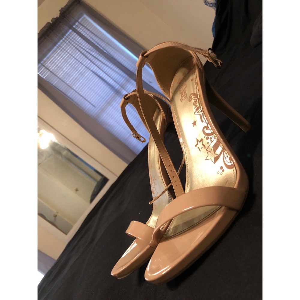 cream colored high heels